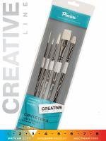   CREATIVE   White Taklon 5 .  set21-5pc